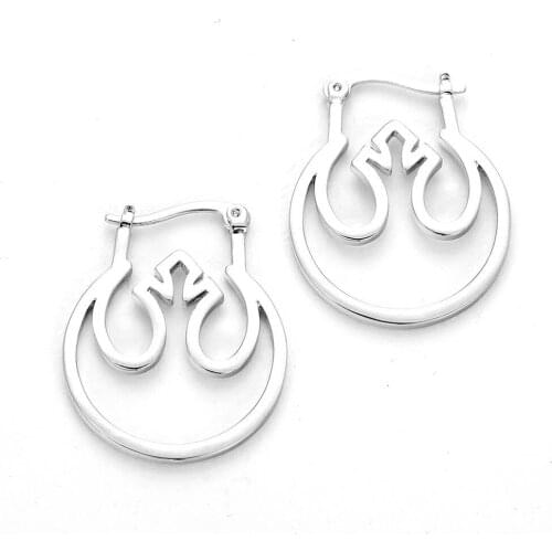 Exaggerated Personality Round Stars Womans Earrings Ear Clips Movie Jewelry