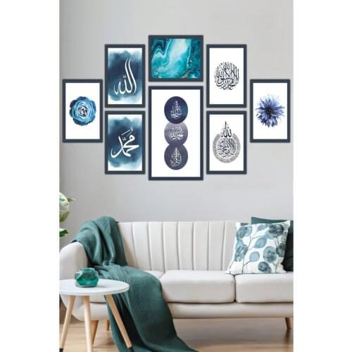 Frame View Islamic Painting Concept