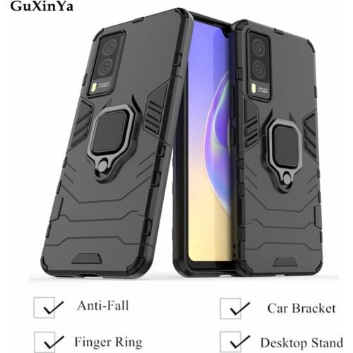 Phone Case For vivo V21e 5G Cases Luxury Armor Magnetic Ring Back Cover For vivo V21e Funda V21e 5G Coque Shell 6.44"