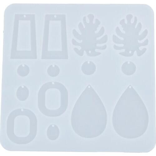 Crystal Epoxy Resin Mold Earring Pendant Casting Silicone Mould DIY Making Tool MXME