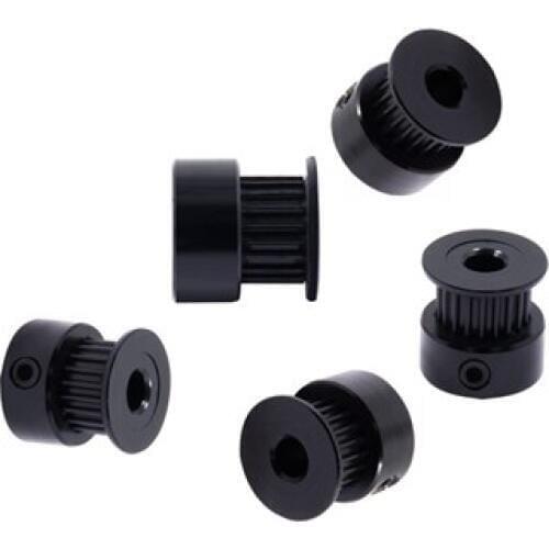 10Pcs Black Aluminum GT2 6mm Width 16 Tooth Teeth 2GT Timing Drive Pulley Pully Wheels Gear For 3D Printer Bore=5mm