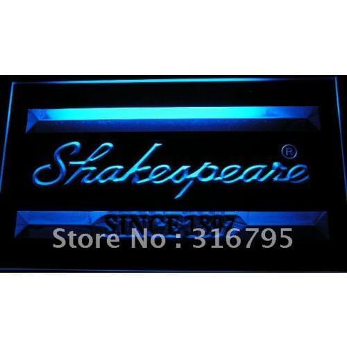 B200 Shakespeare Fishing Logo LED Neon Light Signs with On/Off Switch 20+ Colors 5 Sizes to choose