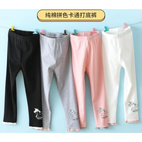 Spring Autumn New Kids Leggings Cotton Thin Unicorn Baby Girls Leggings Pants Childrens Elasticity Skinny Pants Girls Trousers