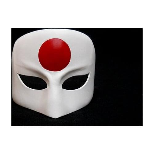 Japanese Katana Mask Hand-Painted Genuine Cowhide Leather Japanese samurai Masks Halloween Carnival Club Party Cosplay Mask