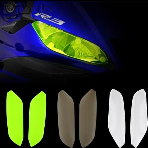 For Yamaha YZF-R3 YZF R3 2019-2020 Motorcycle Front Headlight Screen Protective Cover Changeable Lighting Color
