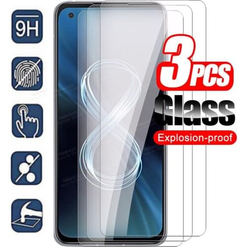 For Asus Zenfone 8 Glass 3pcs Protective Screen Protector For Zenfone8 ZS673KS Zen Fone 8 6.9" Tempered Glass Safety Cover Film
