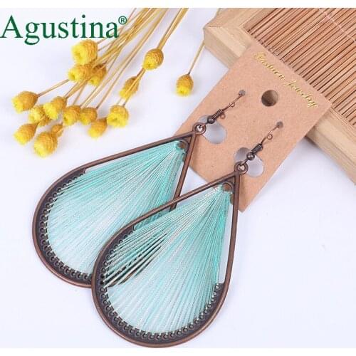 Agustina 2020 Vintage Earrings Jewelry Fashion Pendientes Earrings Bohemian Metal Drop Earrings Women Wholesale Boho Earring New