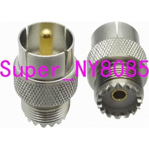 10pcs Conversion Adapter Slide-on Quick PL259 Male Plug to UHF SO239 Female Jack