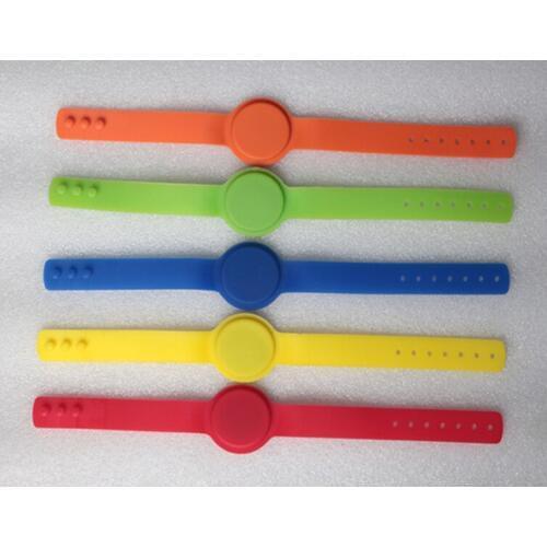 13.56MHz IC tags ISO14443A F08 wirstbands Silicone Wrist Strap passive RF cards 100pcs/Lot