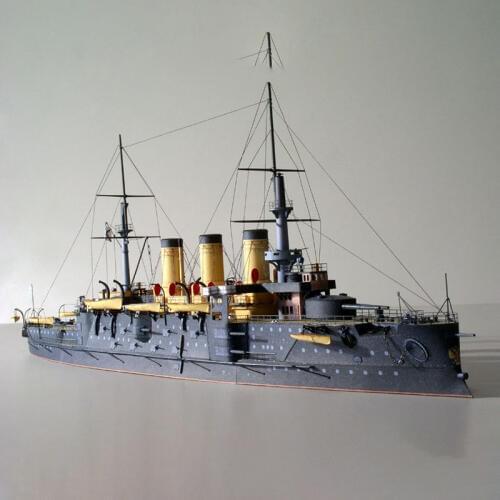 1:250 Russian Navy Osrabian Battleship DIY 3D Paper Card Model Building Sets Construction Toys Educational Toys Military Model