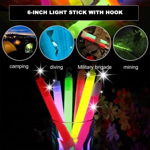 6 inch Glowing Stick Chemical Glow Stick Light Stick Outdoor Camping Emergency Lights for Party Christmas Decoration est Hot