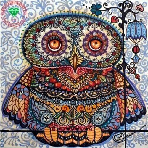 DIY Diamond painting Handmade Cross stitch kit Diamond embroidery Cartoon Owl 5d Diamond mosaic Paste pattern Beads rhinestones
