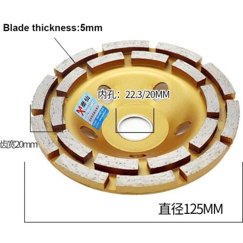 125/150mm Diamond Segment Grinding CUP Wheel Disc Grinder Concrete Stone