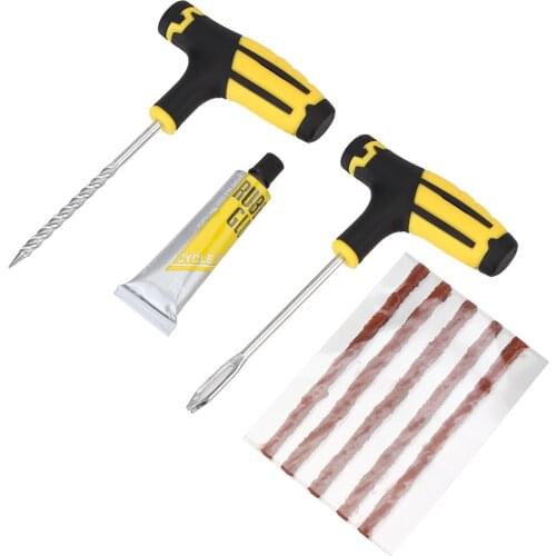 Auto Bike Tubeless Tire Cement Tool Studding Tool Set Tire Repair Kit Car Accessories Car Tire Repair Tool Practical Hand Tools