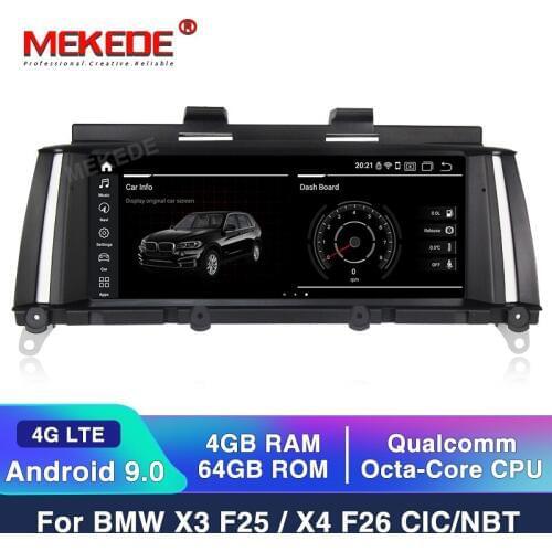 8.8"Touch Android 10 4+64G Car Radio Audio Stereo for BMW X3 F25/BMW X4 F26 (2011-2016) GPS Navigation MP5 carplay WiFi