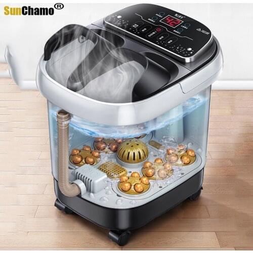 Automatic Heating Massage Foot Bath Barrel Footbath Electric Household Constant Temperature Deep Barrel Pedicure Machine Foo