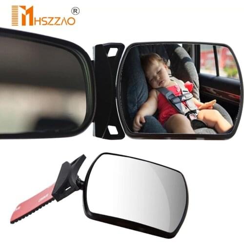 Car Blind Spot Mirror Children Car Back Seat Baby Mirror 360 Degree Adjustable Automotor Kids Monitor Safety Car Rearview mirror