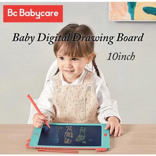 BC Babycare 10Inch LCD Electronic Digital Drawing Board One-Click Clear Writing Color Graphic Tablet Handwriting Pad Board+Pen