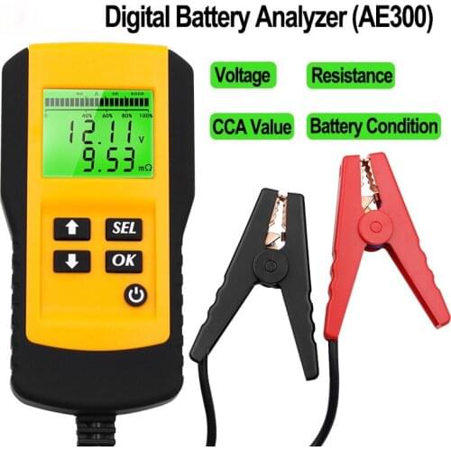 12V Car Battery Tester Vehicle Car LCD Digital Battery Test Analyzer Auto System Analyzer Voltage ohm CCA Test Diagnostic Tool