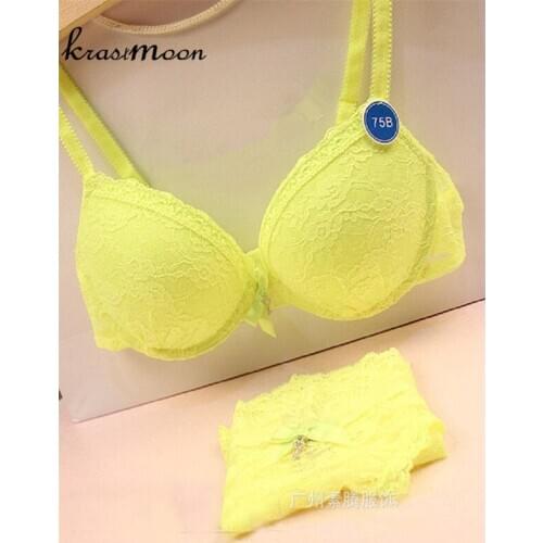 Elegant Ladies Full Lace Embroidery Women Underwear Set Bra Brief Sets,Sexy Push Up Bras With Transparent Panties Bra Set BS275