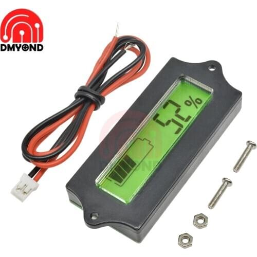 24V Lithium Battery Indicator Battery Capacity Tester Voltmeter LCD HTN Material Digital Power Volt Indicator Monitor