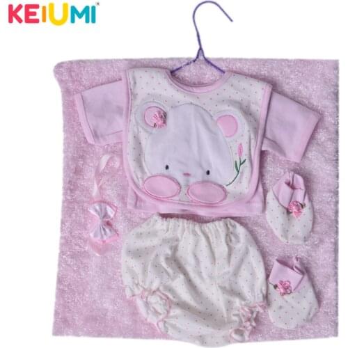 KEIUMI 22-23 Inch Reborn Doll Clothes Fashion Clothes For Baby Girl Doll Toy New born Doll Accessories Kid Xmas Birthday Gifts