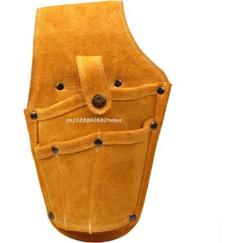 Cowhide Drill Holster Waist Tool Bag Electric Waist Belt Tool Pouch Bag with Belt for Power Drill Electric Screwdriver Dropship