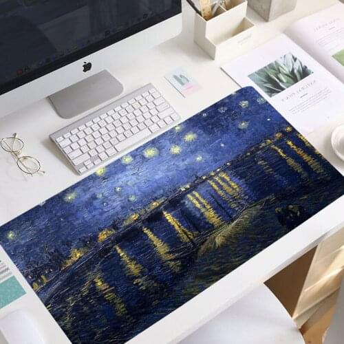 Van Gogh Mouse Pad 80x30cm Notbook Computer Mousepad Large Arting Game Keyboard Mice Mat Gaming Gamer keyboard mouse pad gift