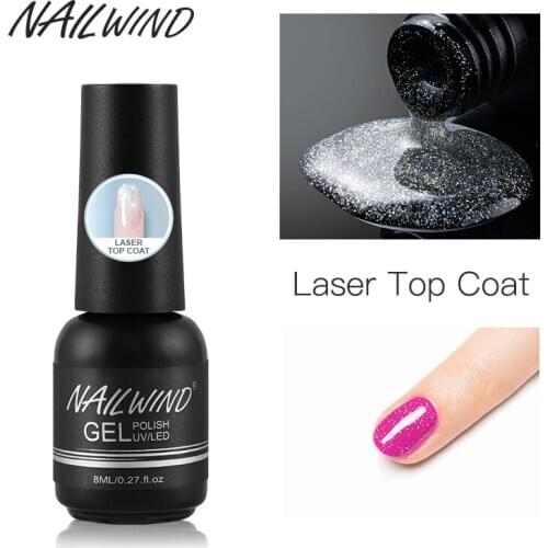 8ml Laser Primer Gel Nail Polish Laser Top Matt Top Coat Semi Permanent UV Varnishes for Manicure Soak Off Primer Base Lacquer