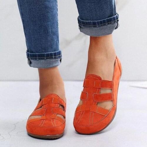 Summer 2021 Plus Size Sandals Womens Casual Shoes Flat Beach Shoes Sandals Women 35-43 Baotou Middle-aged And Elderly Sandals