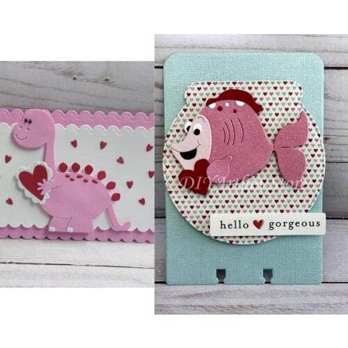 Valentine dinosaur love metal stencils for cutting Die DIY Embossing Metal Stencil Decorative Dies Cutter