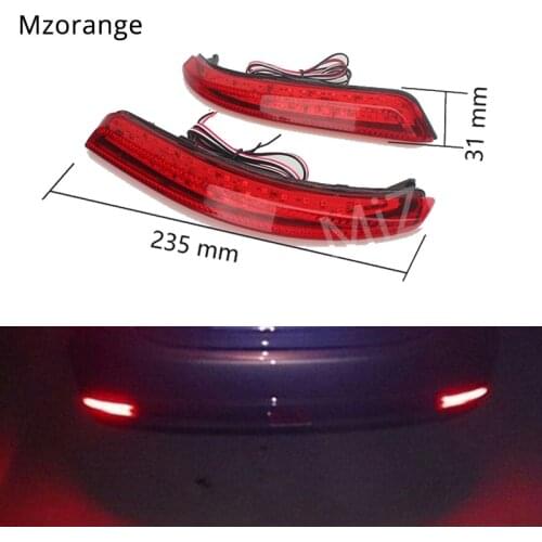 MIZIAUTO LED Rear Bumper Reflector Lights For Nissan Bluebird Sylphy 2009-2011 Rear Taillight Top Quality Brake Light Fog Lamp