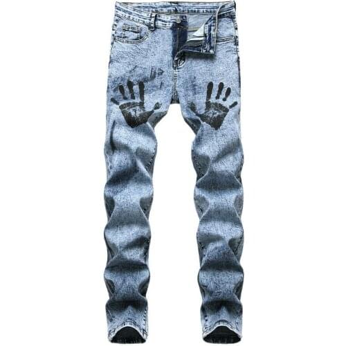 Men Casual Jeans Biker Denim Jeans Stretch Denim Pants Solid Slim Fit Jeans Male Street Skinny Pant Youth Jeans
