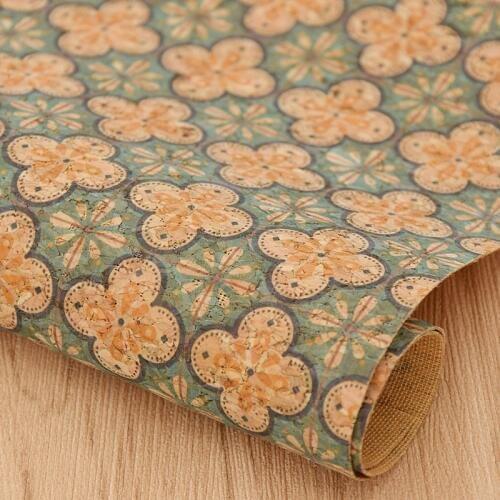 Retro Patchwork A4 Printed Soft Cork Fabric For DIY Garment Bag Needlework Handmade Craft DIY Supplies