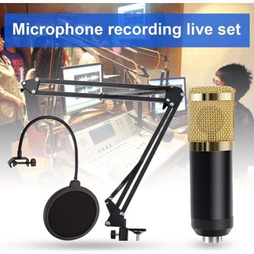 1 Set BM800 Microphone Set Plug Play Easy to Install Multifunctional Foldable Professional Condenser for Live Streaming