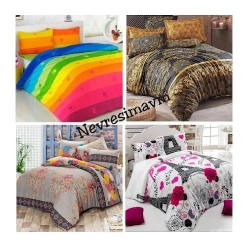 TEK KİŞİLİK QUILT COVER KIT 21 different color girl young baby carsaf pillow quilt bedding cover cıceklı colored desenlı