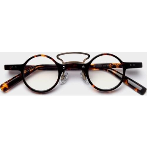 Handmade Retro Round Eyeglasses Vintage Acetate Eyewear Frames Street Photography Myopia Spectacle Female Male Glassess