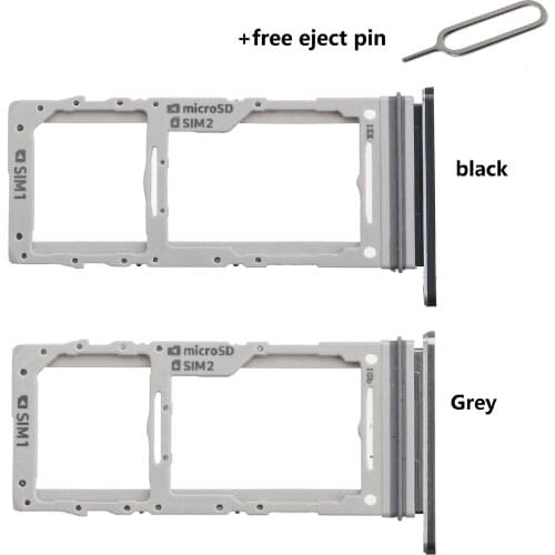 OEM for Samsung Galaxy Note 10 Plus SM-N975 Dual SIM Card Tray Holder Slot + Eject Pin Replacement- Black Grey White