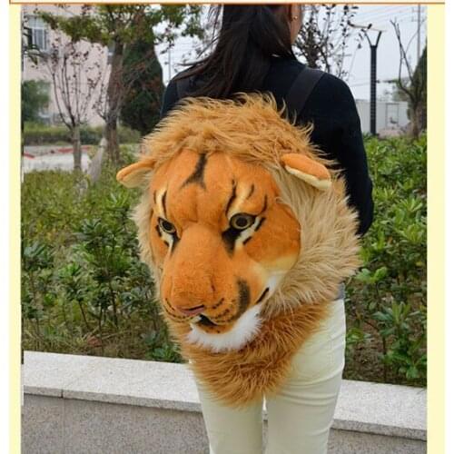 Big plush lion backpack simulation yellow lion pendant gift about 50x30cm xf2915