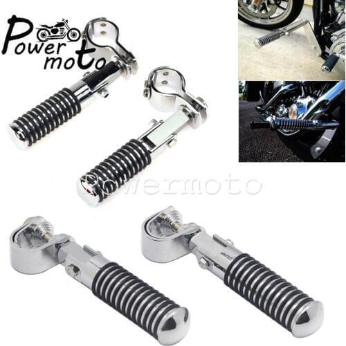 1-1/4" Highway Cruiser Footpeg 32mm 1-1/2" Engine Bar Footrest Mount Clamp for Harley Honda Shadow VTX VT Suzuki XV XVS C50 M109