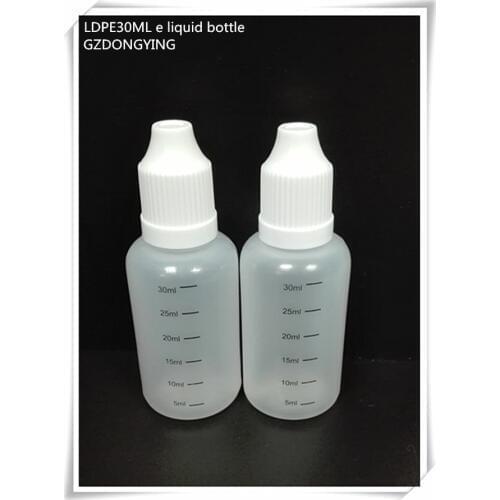 30ml PE bottle for Essential oil,with printing graduation ,long thin dropper 20pcs/lot
