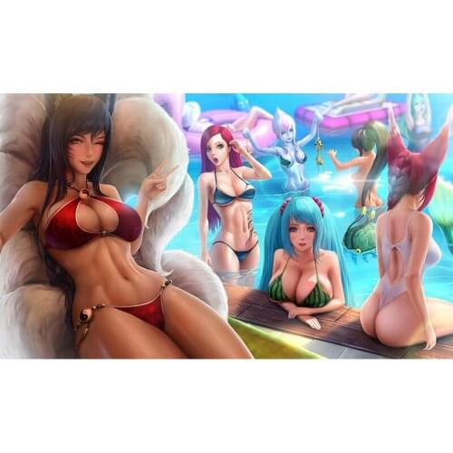 Custom Print Video Games LOL Ari Sexy Anime Girl Art Posters HD Wall Art Canvas Painting for Bedroom Home Decor Picture