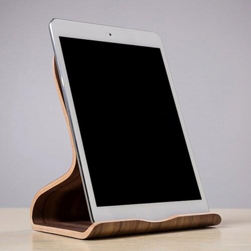SAMDI Wooden Universal Tablet PC Phone Stand Holder Bracket for iPad Samsung Tab Holder Bracket phone tablet holder