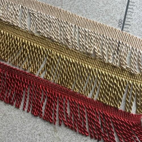 Width 1'' Solid Color Tassel Lace Cotton Fabric By The Yard For Sofa Pillow Cushion Towel Accessories Material