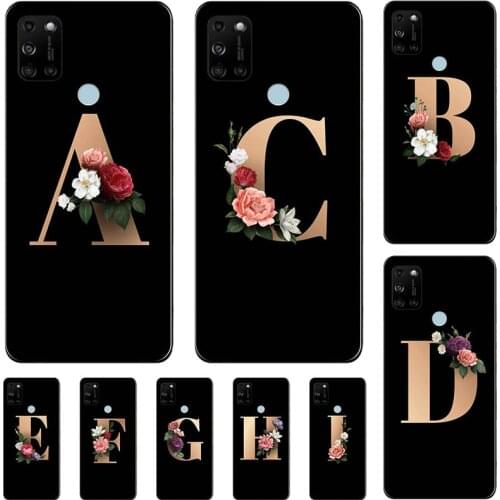 For Wiko View 5 Plus View5 Case For Wiko View 4 Lite View4 Cute Lovely Cartoon Pattern Flowers Black Letters Silicone Soft Cover