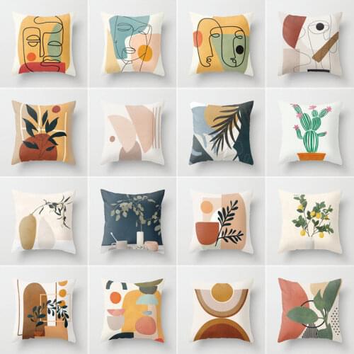 Nordic More Sizes New Abstract Printing Pillow Living Room Sofa Cushion Car Throw Pillowcase Bedside Decorations Nap Big Pillow