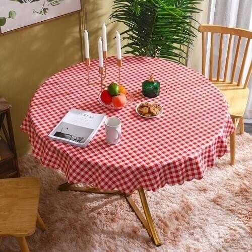 Small Grid Pattern PVC Tablecloth Waterproof, Oil-proof And Scald-proof Nordic Disposable Plastic Tablecloth Picnic Cloth