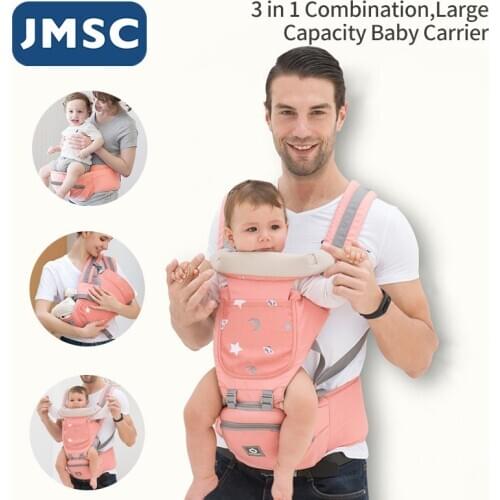 JMSC Ergonomic Baby Carrier Infant Kid Hip Seat Sling Wrap Holder Backpacks Travel Outdoor Kangaroo Front Facing 0-36 Months