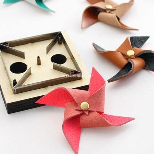 Windmill Wooden Die Cutting Leather Mold Winnower Cutting Mold Leather Crafts Dropship