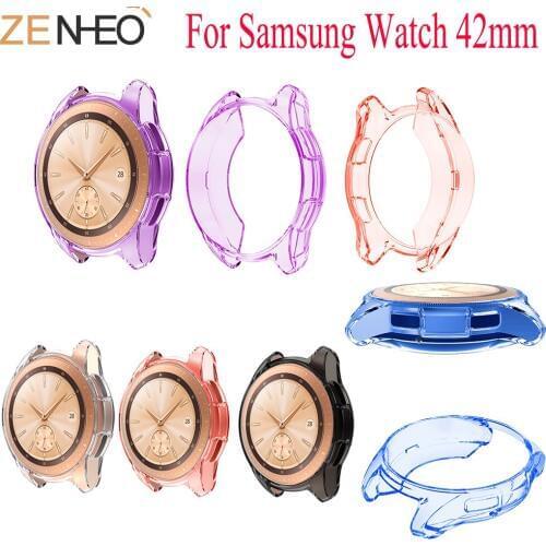 360 Degree TPU Protector Case Cover Shell For Samsung Galaxy Watch 42MM Protective Shell Cover frame For Galaxy Watch 42MM Cases